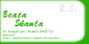 beata skamla business card